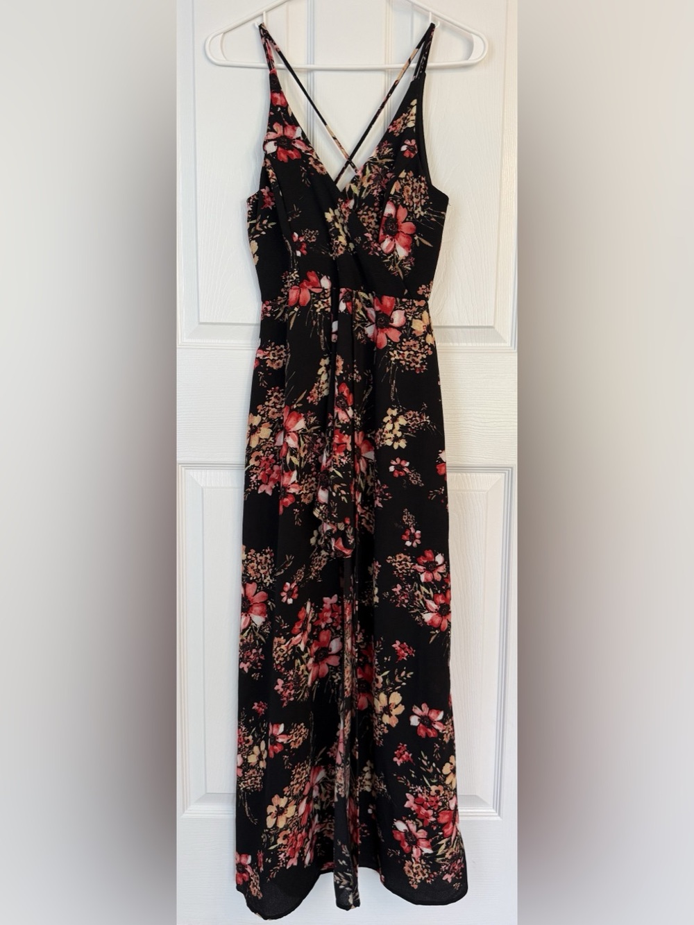 Francesca’s (Miami) Floral Maxi Dress w/ built in shorts- XS